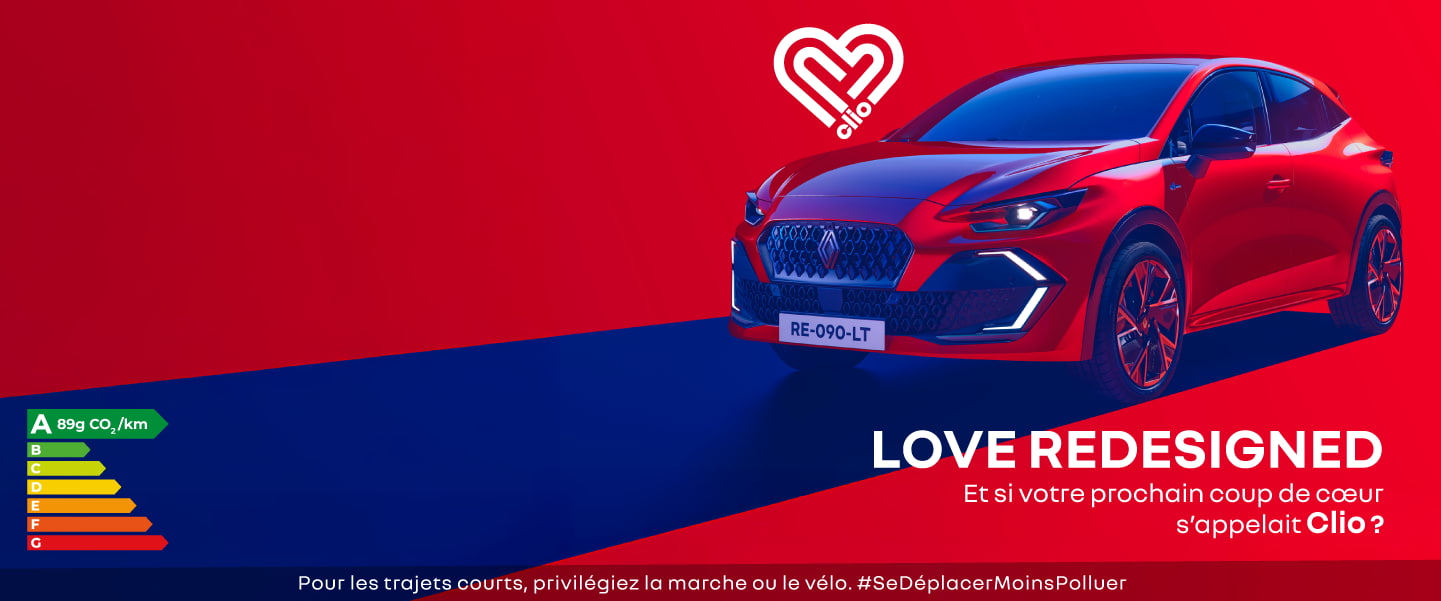 Nouvelle Renault Clio à partir de 180€/mois*